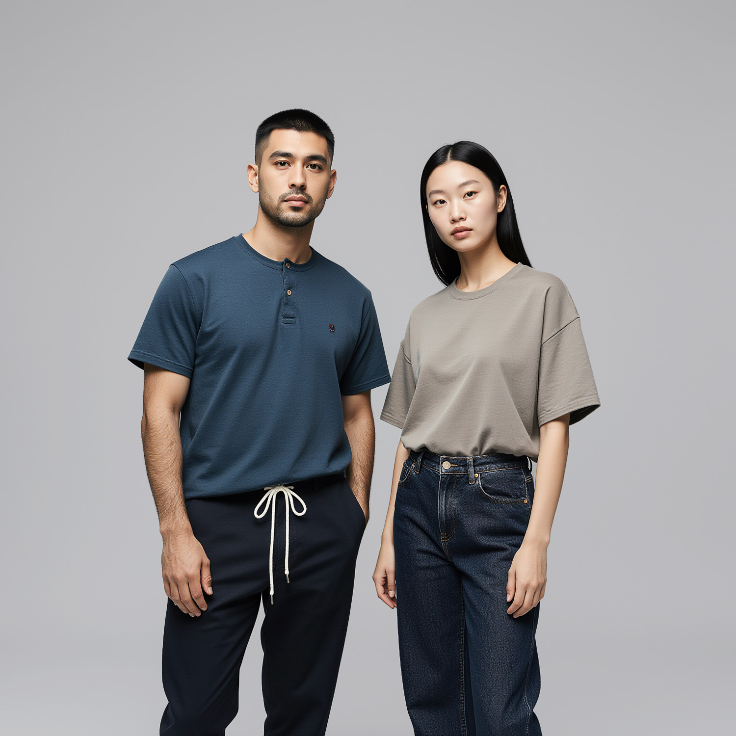 Well-dressed couple in casual attire representing Sudsies dry cleaning near Pinecrest